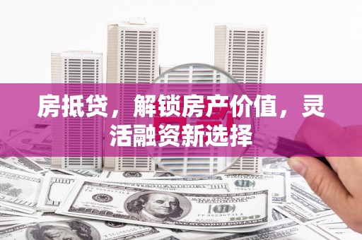 定远房抵贷，解锁房产价值，灵活融资新选择