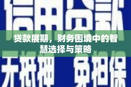 定远贷款展期，财务困境中的智慧选择与策略