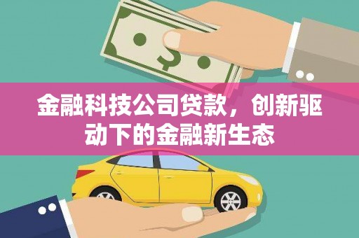 定远金融科技公司贷款，创新驱动下的金融新生态