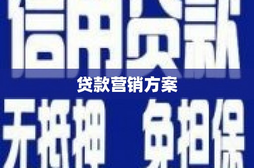 定远贷款营销方案