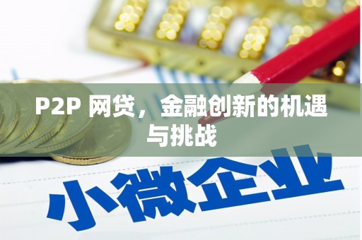 定远P2P 网贷，金融创新的机遇与挑战