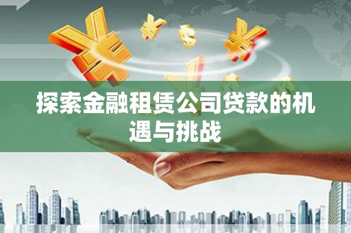 定远探索金融租赁公司贷款的机遇与挑战