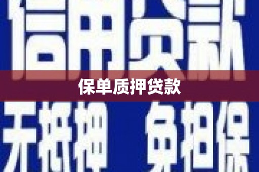定远保单质押贷款