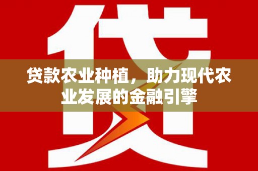 定远贷款农业种植，助力现代农业发展的金融引擎