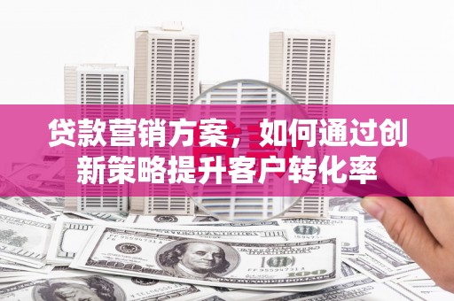 定远贷款营销方案，如何通过创新策略提升客户转化率