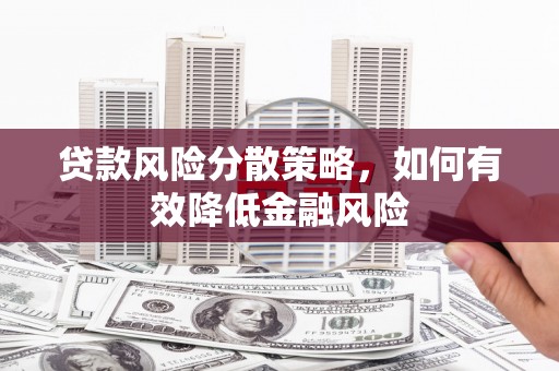 定远贷款风险分散策略，如何有效降低金融风险