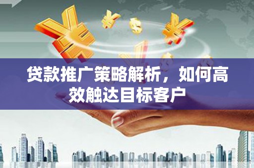 定远贷款推广策略解析，如何高效触达目标客户
