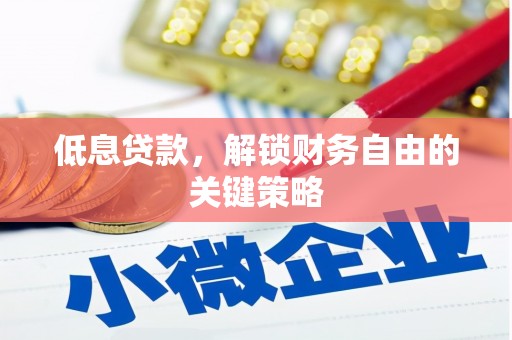 定远低息贷款，解锁财务自由的关键策略
