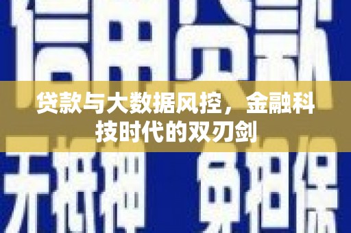 定远贷款与大数据风控，金融科技时代的双刃剑