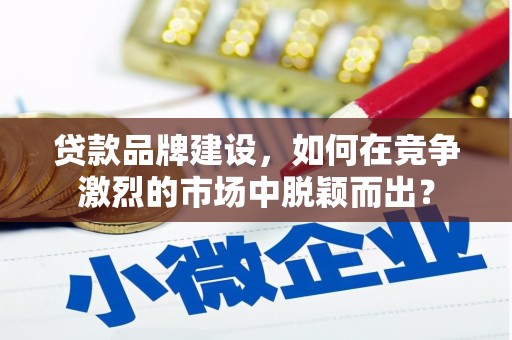 定远贷款品牌建设，如何在竞争激烈的市场中脱颖而出？