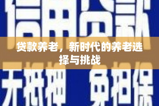 定远贷款养老，新时代的养老选择与挑战
