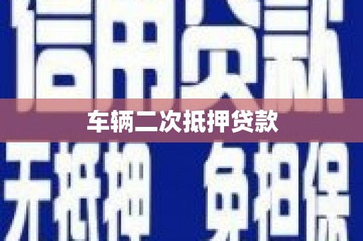 定远车辆二次抵押贷款