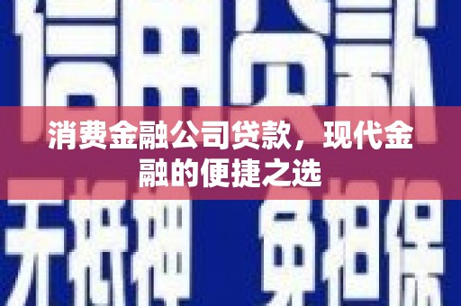 定远消费金融公司贷款，现代金融的便捷之选