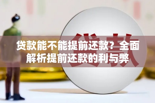 定远贷款能不能提前还款？全面解析提前还款的利与弊
