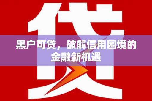 定远黑户可贷，破解信用困境的金融新机遇