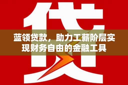 定远蓝领贷款，助力工薪阶层实现财务自由的金融工具