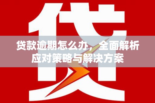 定远贷款逾期怎么办，全面解析应对策略与解决方案