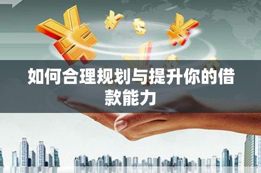 定远如何合理规划与提升你的借款能力