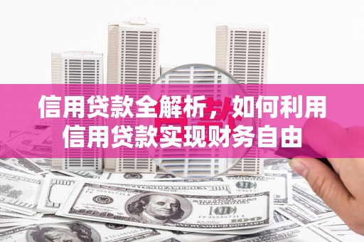 定远信用贷款全解析，如何利用信用贷款实现财务自由